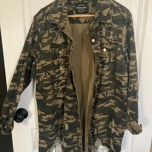 American Bazi Camo Distressed Jacket
